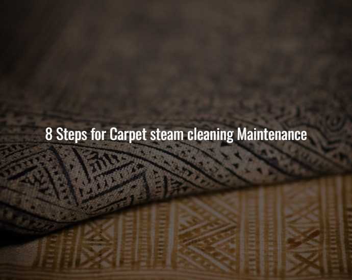 8 Steps for Carpet steam cleaning Maintenance