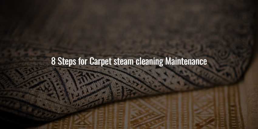 8 Steps for Carpet steam cleaning Maintenance